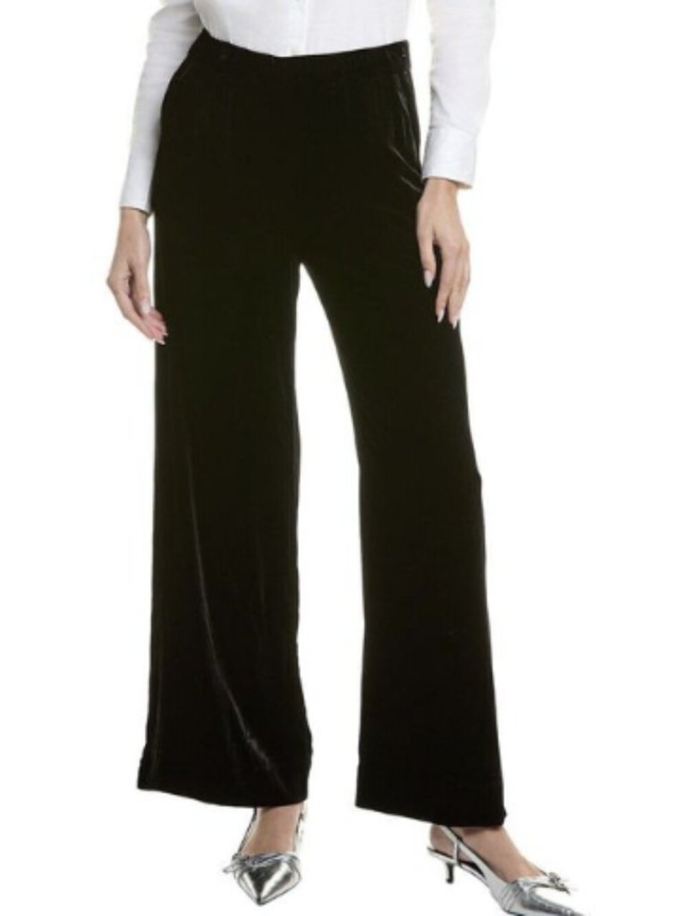 Faherty Women's Stretch Silk Velvet Pant, Size M